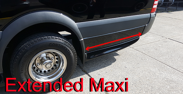 Custom Mercedes Sprinter  Van Side Skirts (2007 - 2018) - Call for price (Part #MB-070-SS)